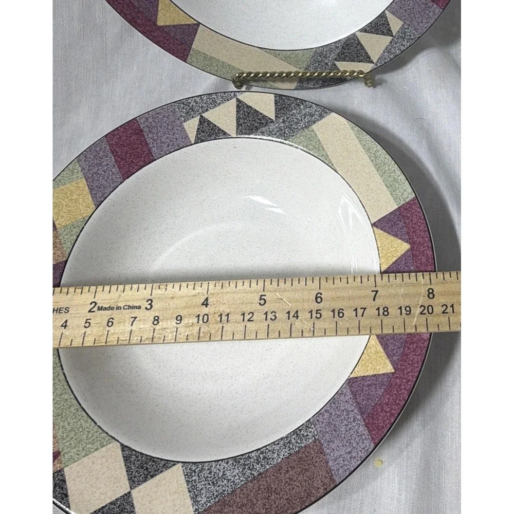 Mikasa Studio‎ Nova Palm Desert 8.25" Rim Soup Bowls/Design by Nancy Green